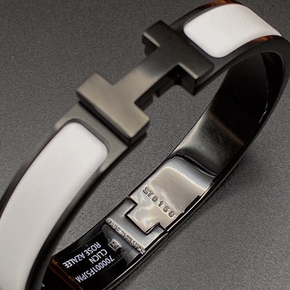 [Panda Jewelry]H BRACELET 12MM BLACK WHITE CERAMIC