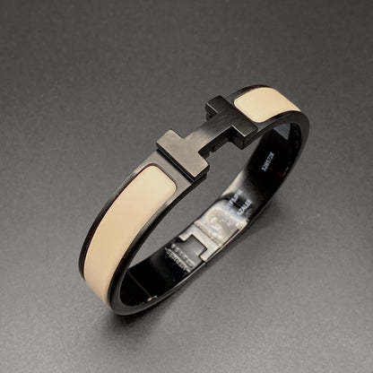 [Panda Jewelry]H BRACELET 12MM BLACK BEIGE CERAMIC