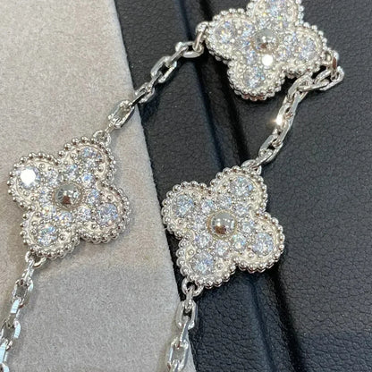 [StPanda Jewelryar Jewelry] CLOVER 5 MOTIF FULL DIAMOND BRACELET COLLECTION