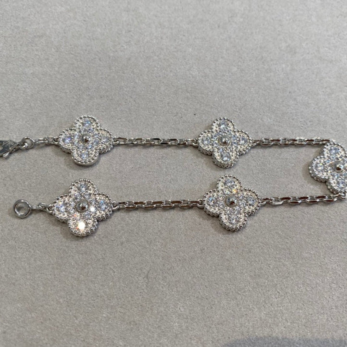 [StPanda Jewelryar Jewelry] CLOVER 5 MOTIF FULL DIAMOND BRACELET COLLECTION