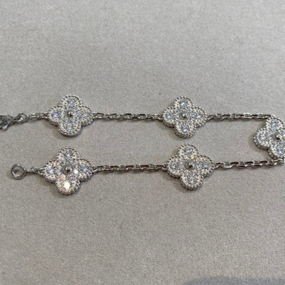 [StPanda Jewelryar Jewelry] CLOVER 5 MOTIF FULL DIAMOND BRACELET COLLECTION