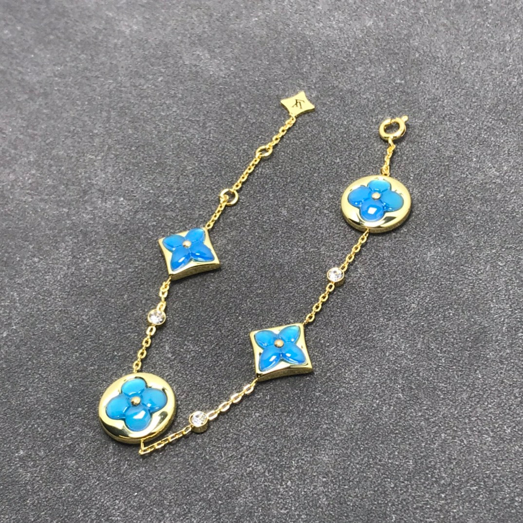 [Panda Jewelry]STAR AND SUN TURQUOISE 4 MOTIFS 3 DIAMONDS