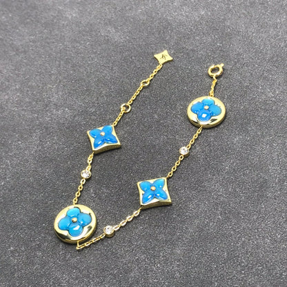 [Panda Jewelry]STAR AND SUN TURQUOISE 4 MOTIFS 3 DIAMONDS