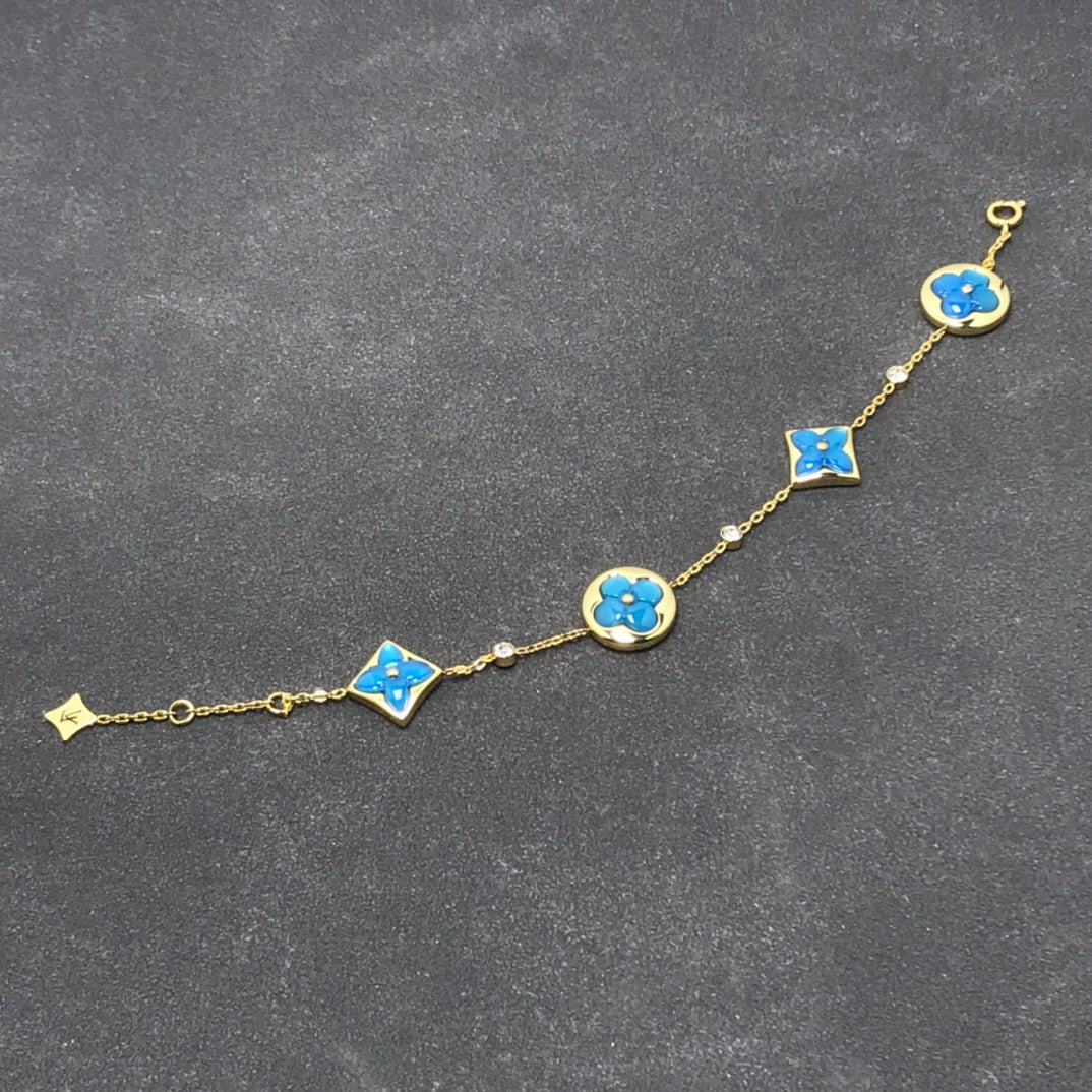 [Panda Jewelry]STAR AND SUN TURQUOISE 4 MOTIFS 3 DIAMONDS