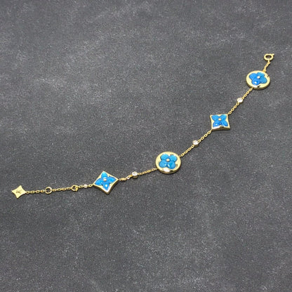 [Panda Jewelry]STAR AND SUN TURQUOISE 4 MOTIFS 3 DIAMONDS