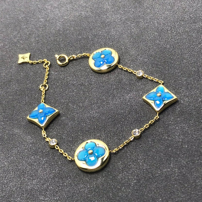 [Panda Jewelry]STAR AND SUN TURQUOISE 4 MOTIFS 3 DIAMONDS