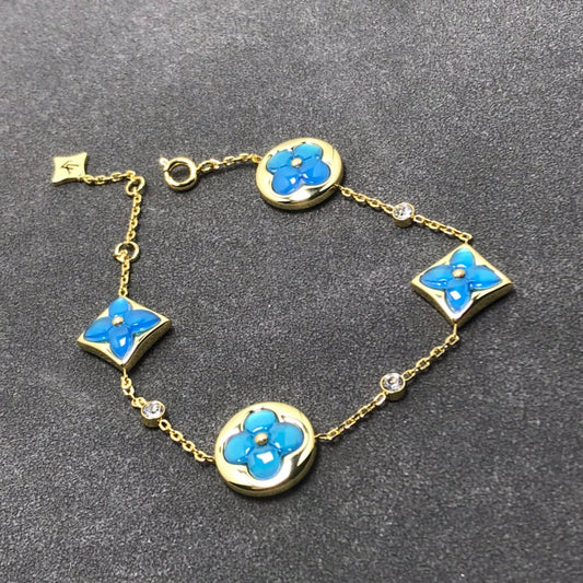 [Panda Jewelry]STAR AND SUN TURQUOISE 4 MOTIFS 3 DIAMONDS