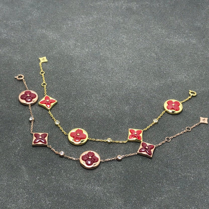 [Panda Jewelry]STAR AND SUN CARNELIAN 4 MOTIFS 3 DIAMONDS