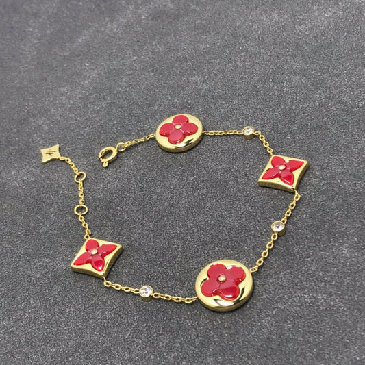[Panda Jewelry]STAR AND SUN CARNELIAN 4 MOTIFS 3 DIAMONDS