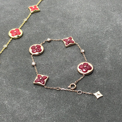 [Panda Jewelry]STAR AND SUN CARNELIAN 4 MOTIFS 3 DIAMONDS