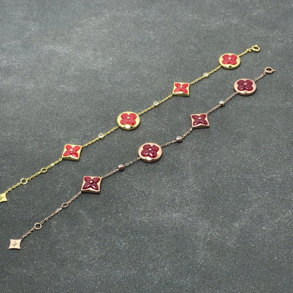 [Panda Jewelry]STAR AND SUN CARNELIAN 4 MOTIFS 3 DIAMONDS