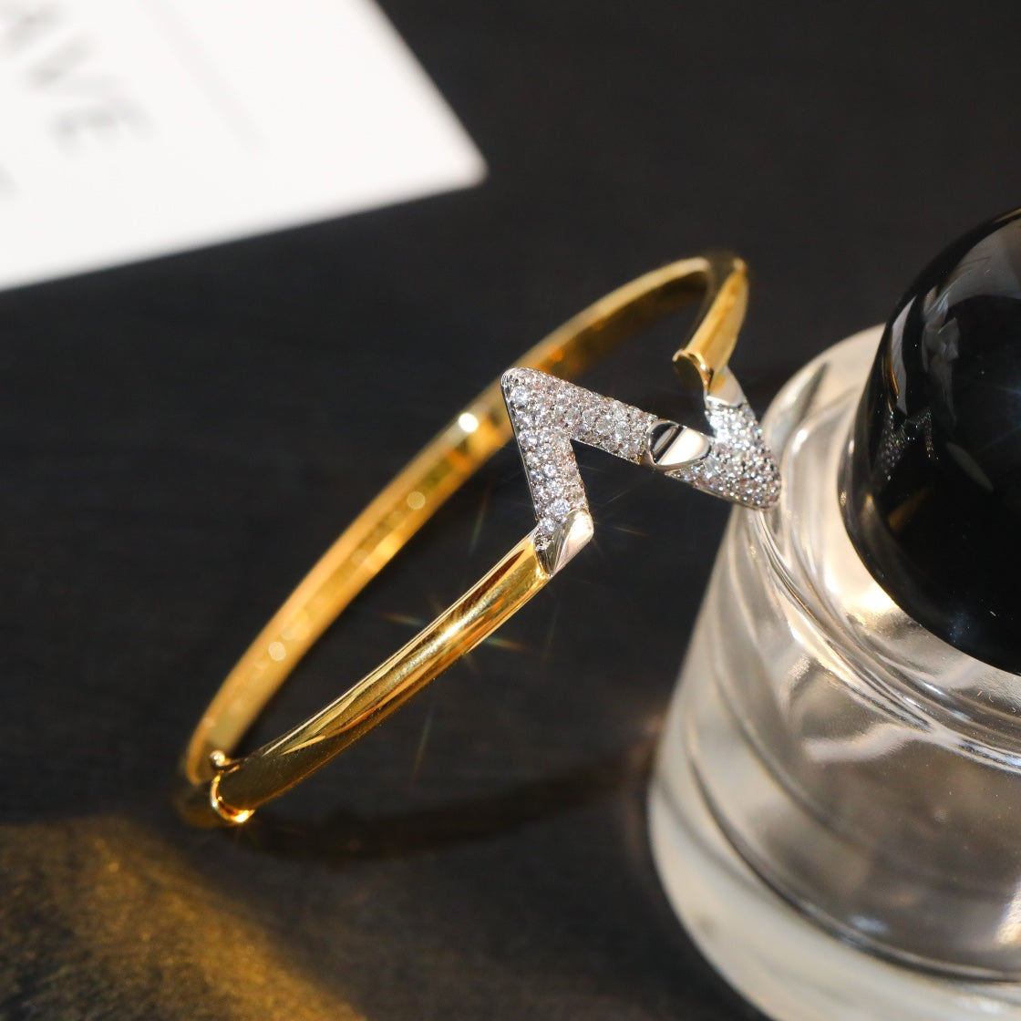 [Panda Jewelry]VOLTE UPSITE DOWN GOLD DIAMOND BRACELET