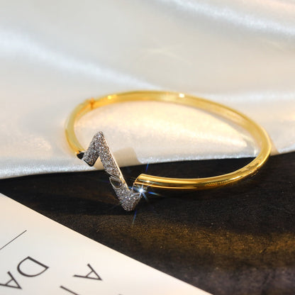 [Panda Jewelry]VOLTE UPSITE DOWN GOLD DIAMOND BRACELET