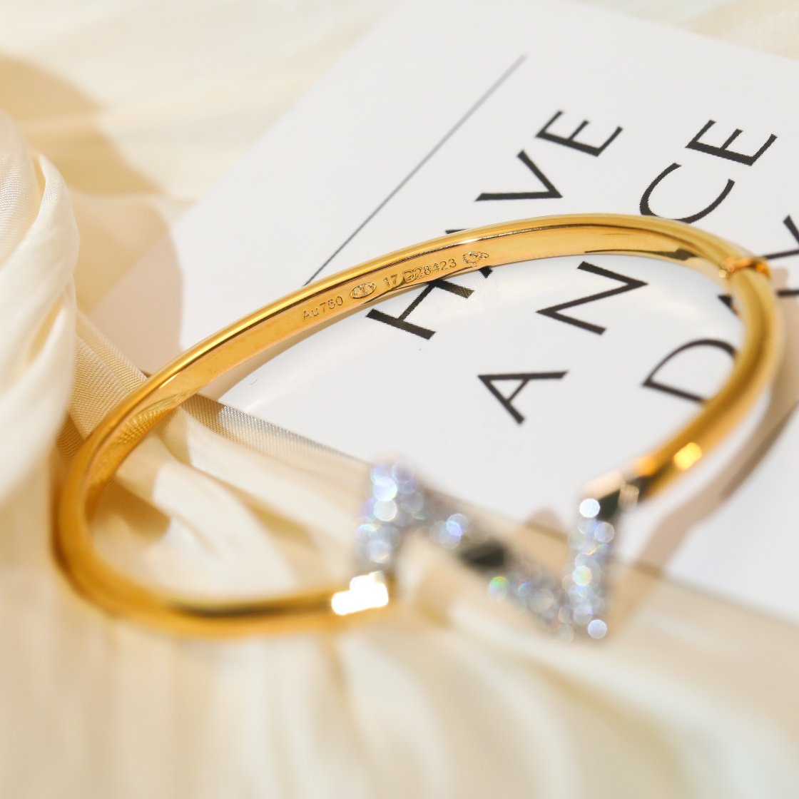 [Panda Jewelry]VOLTE UPSITE DOWN GOLD DIAMOND BRACELET