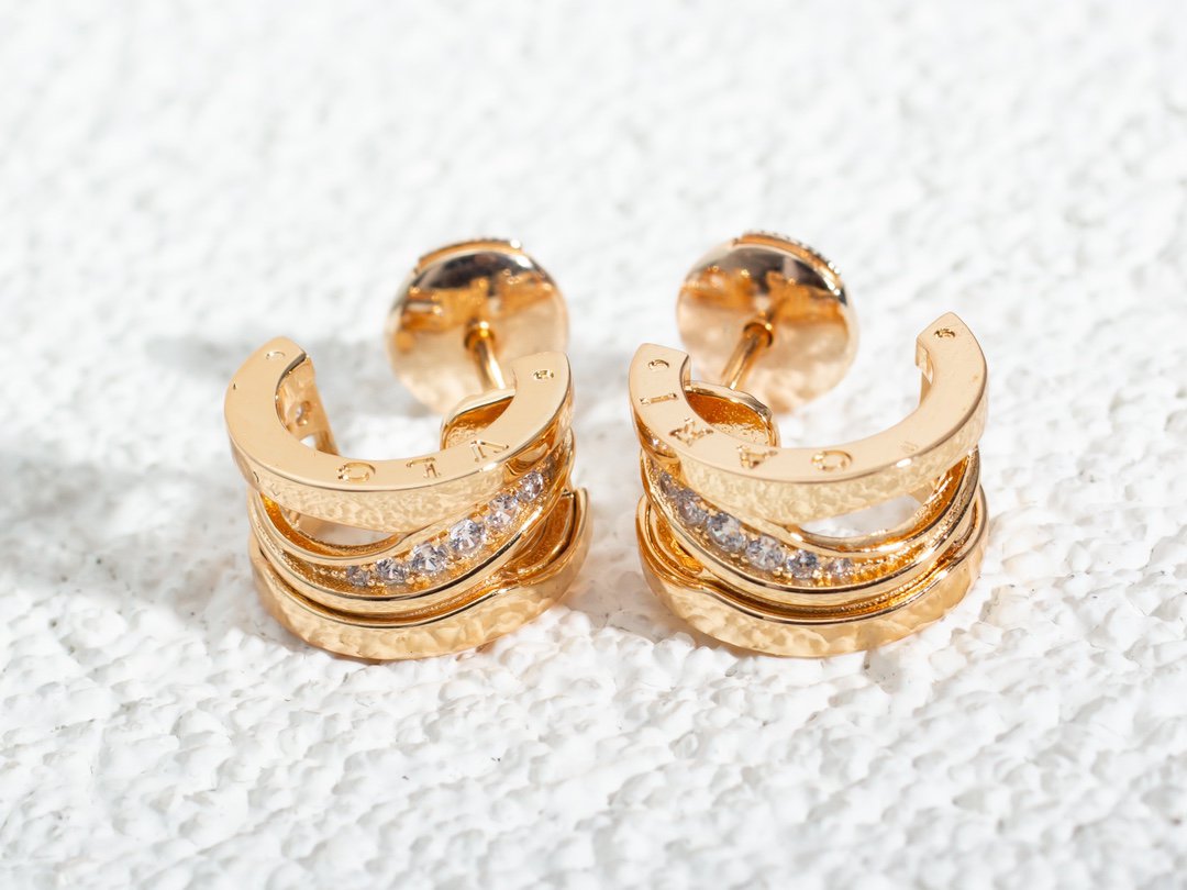 [Panda Jewelry]ZERO 1 PINK GOLD DIAMONDS EARRINGS