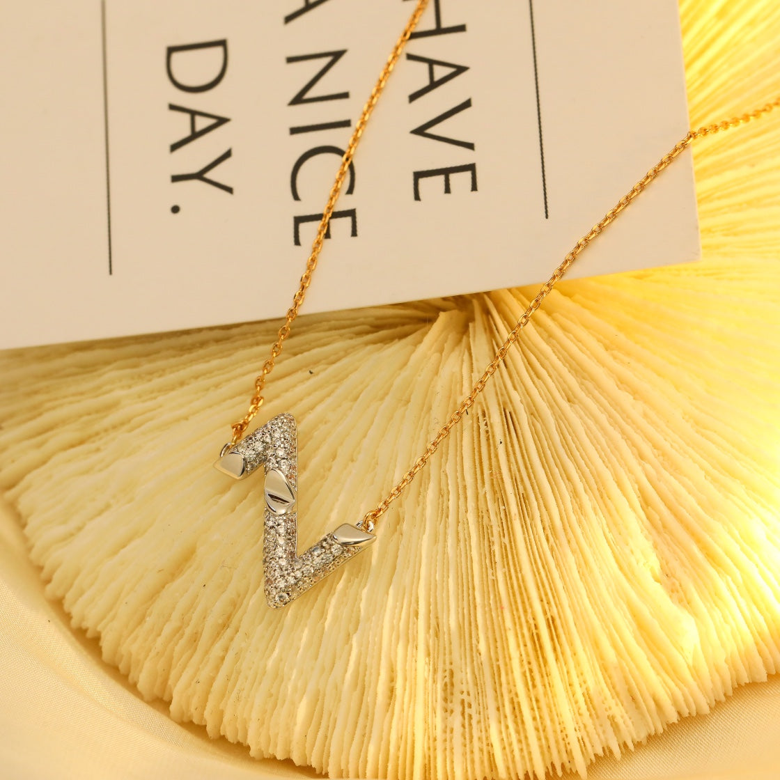 [Panda Jewelry]VOLT SILVER DIAMOND PEDANT NECKLACE