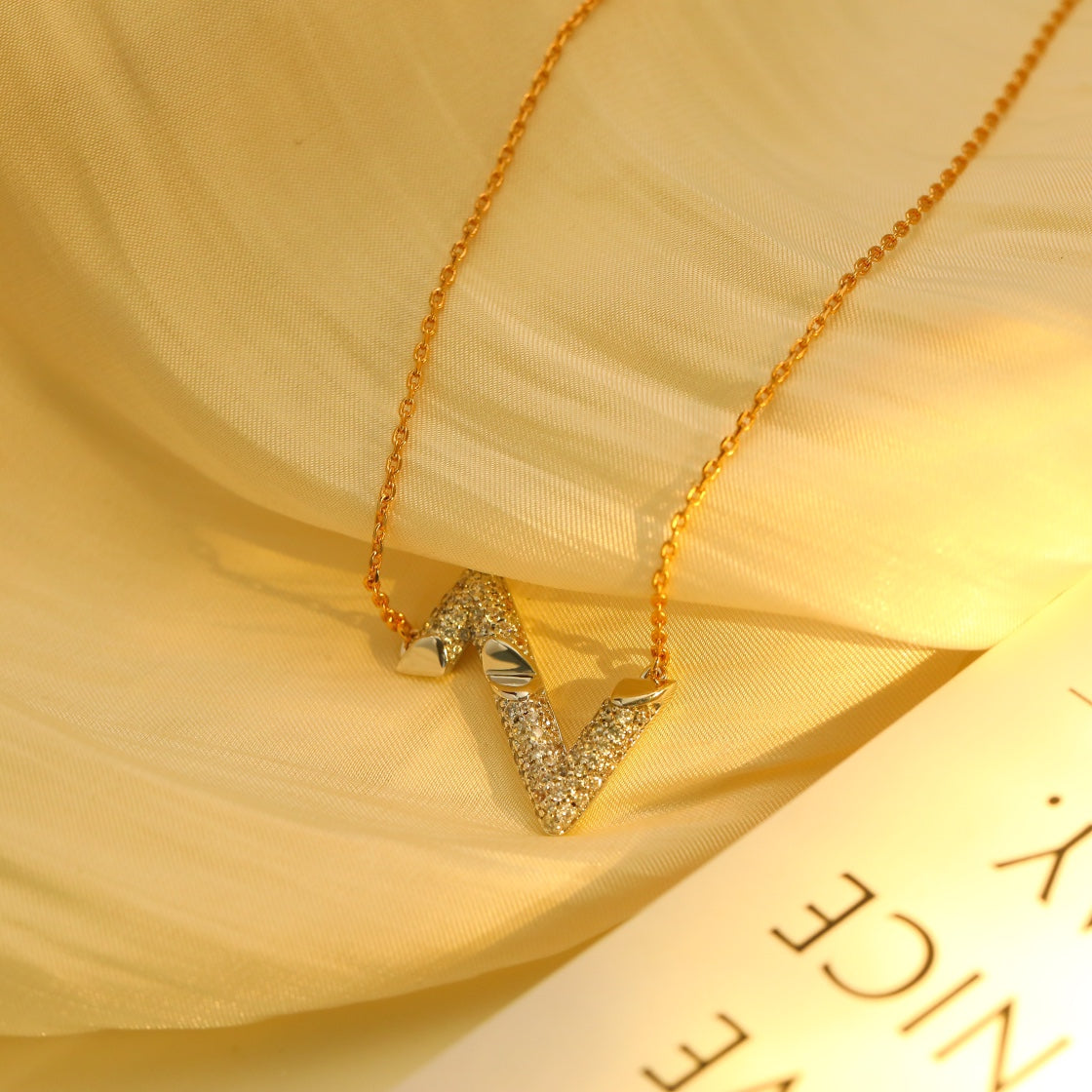 [Panda Jewelry]VOLT SILVER DIAMOND PEDANT NECKLACE