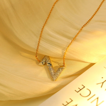[Panda Jewelry]VOLT SILVER DIAMOND PEDANT NECKLACE