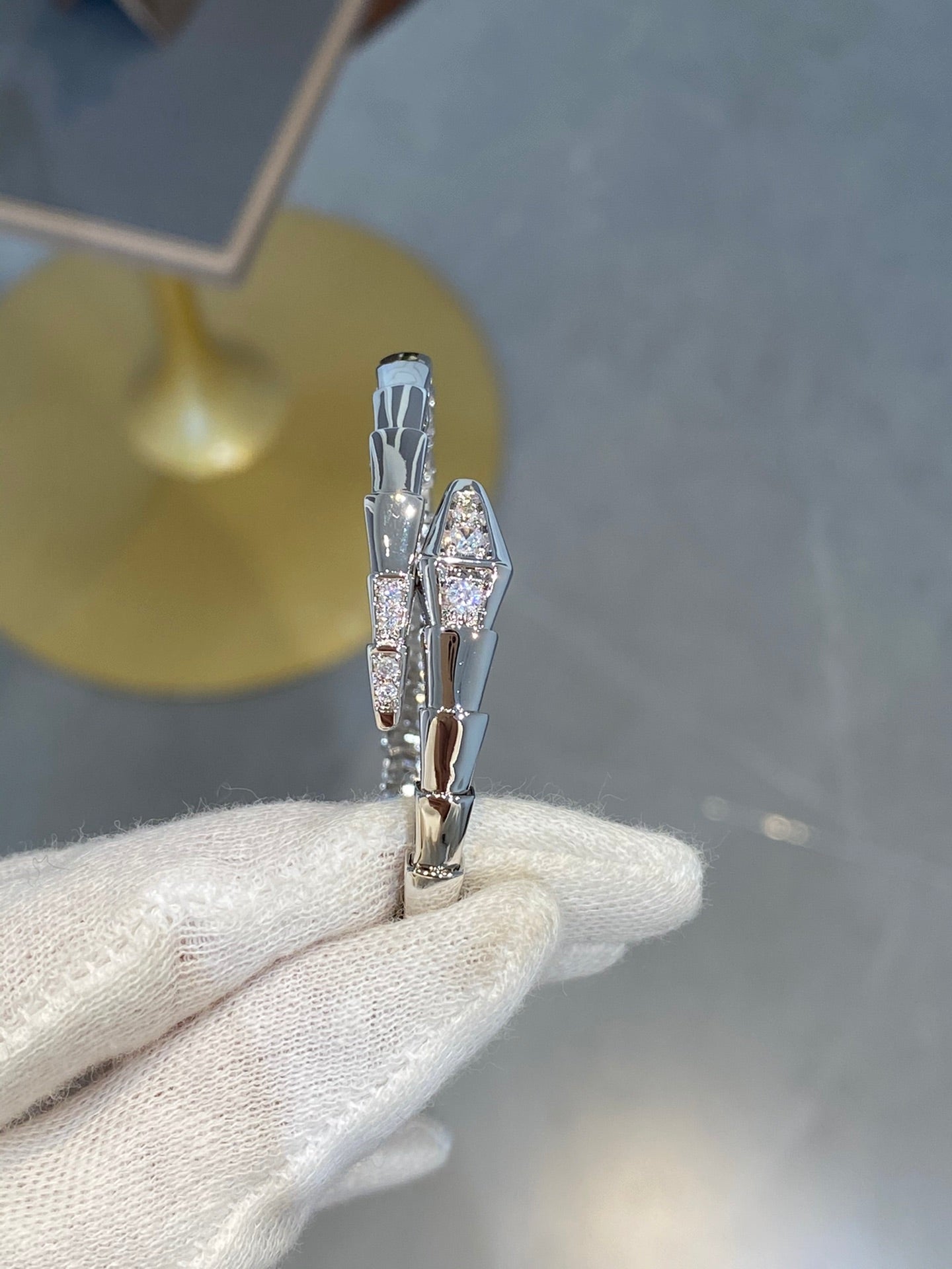 [Panda Jewelry]SERPENTI BRACELET DIAMONDS SILVER