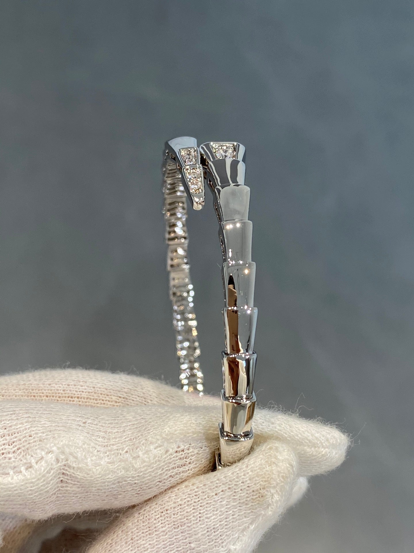 [Panda Jewelry]SERPENTI BRACELET DIAMONDS SILVER