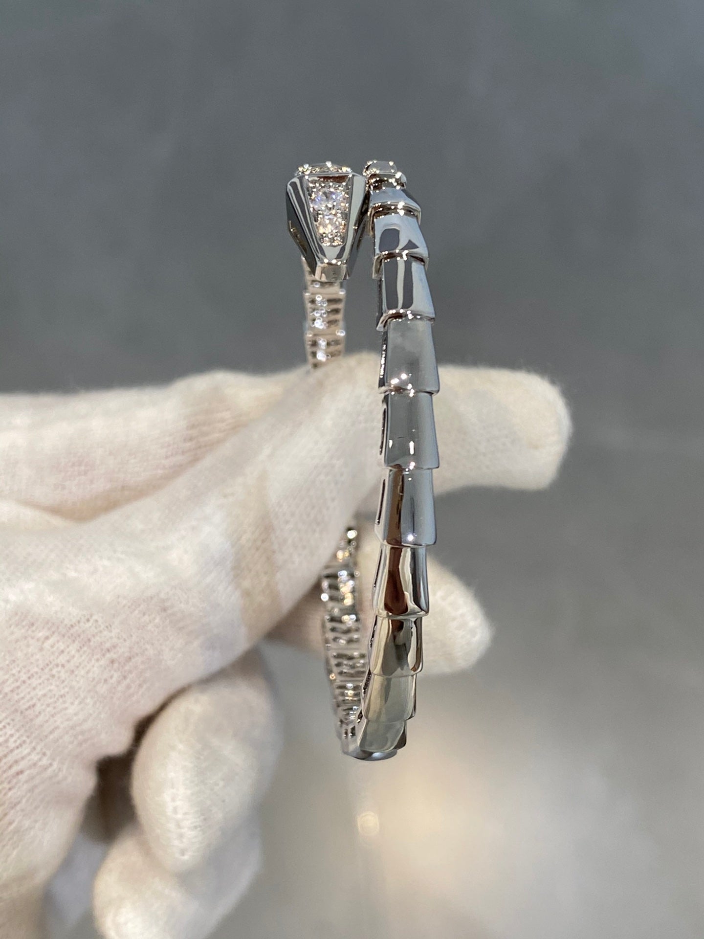 [Panda Jewelry]SERPENTI BRACELET DIAMONDS SILVER
