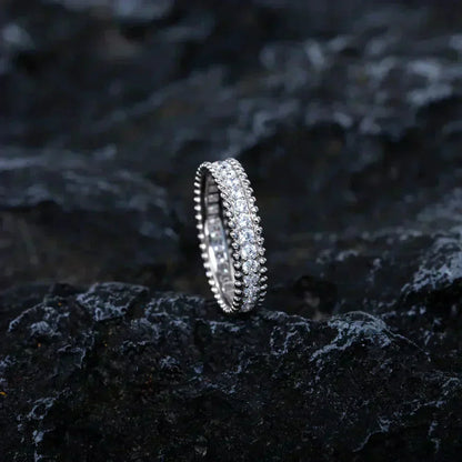 [Panda Jewelry]PERLEE DIAMOND SILVER RING