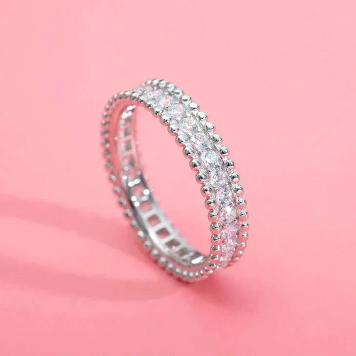 [Panda Jewelry]PERLEE DIAMOND SILVER RING