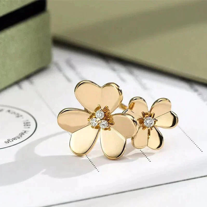 [Panda Jewelry]CLOVER COMOS GOLD DIAMOND RING
