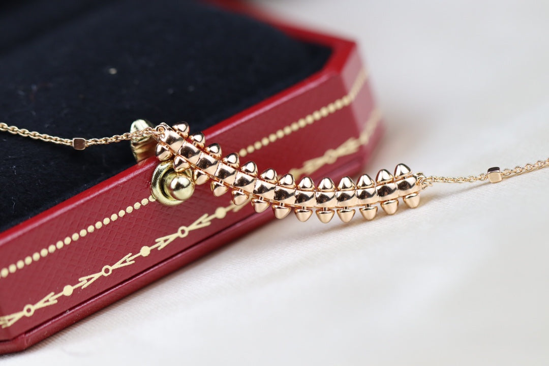 [Panda Jewelry]CLASH PINK GOLD NECKLACE