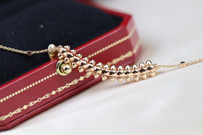[Panda Jewelry]CLASH PINK GOLD NECKLACE
