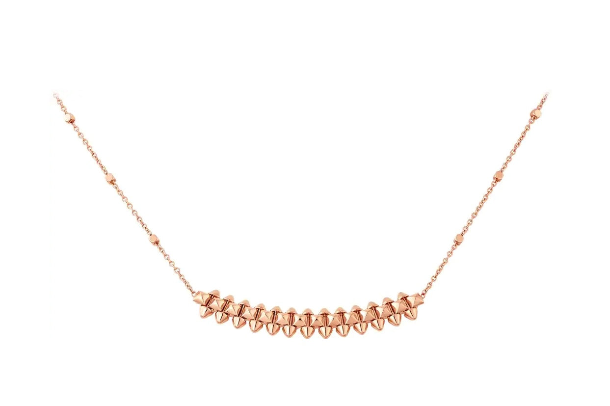 [Panda Jewelry]CLASH PINK GOLD NECKLACE