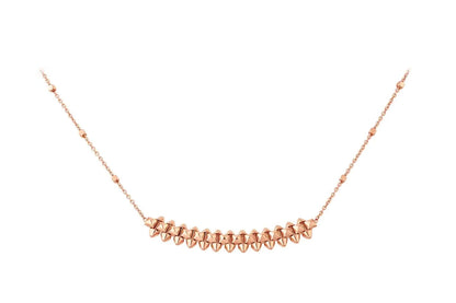 [Panda Jewelry]CLASH PINK GOLD NECKLACE