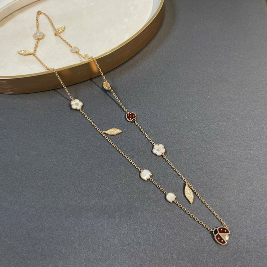 [Panda Jewelry]LUCKY SPRING 15 MOTIFS GOLD NECKLACE