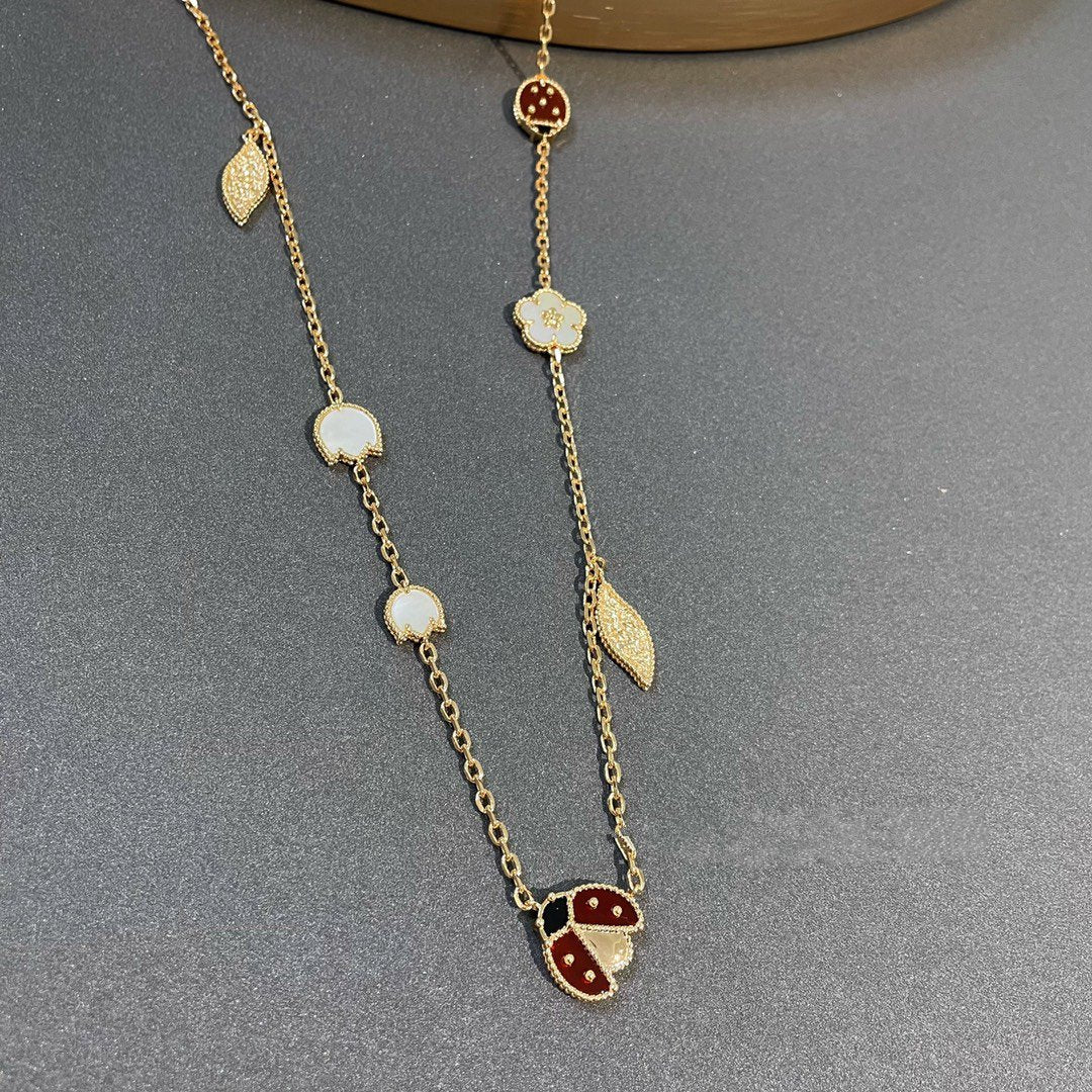 [Panda Jewelry]LUCKY SPRING 15 MOTIFS GOLD NECKLACE