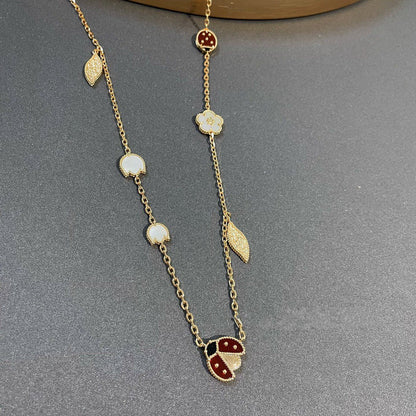 [Panda Jewelry]LUCKY SPRING 15 MOTIFS GOLD NECKLACE