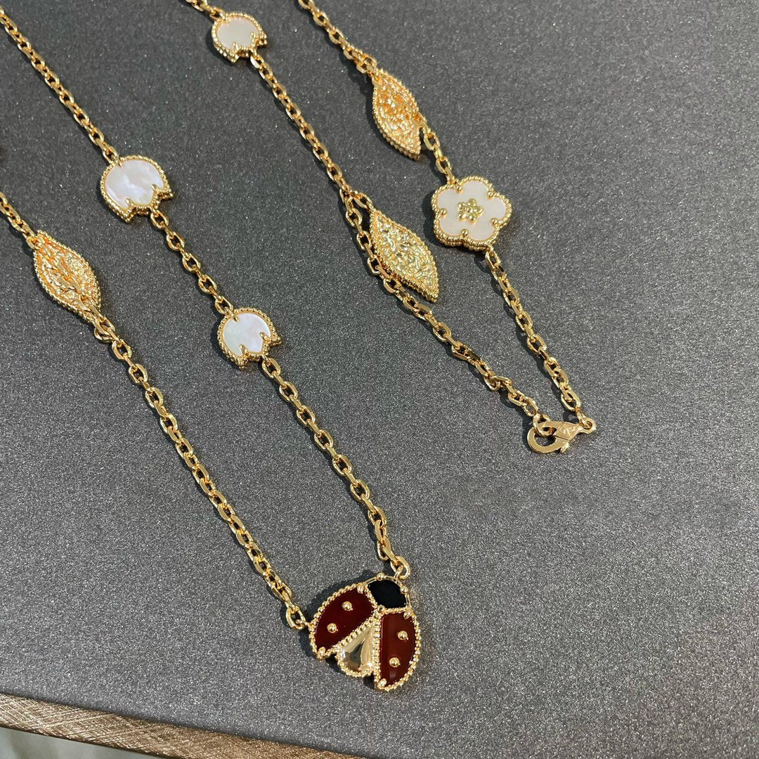 [Panda Jewelry]LUCKY SPRING 15 MOTIFS GOLD NECKLACE