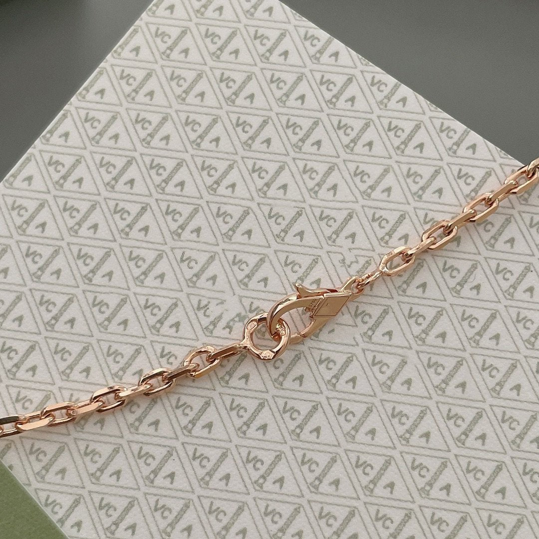 [Panda Jewelry]LUCKY SPRING 15 MOTIFS ROSE GOLD NECKLACE