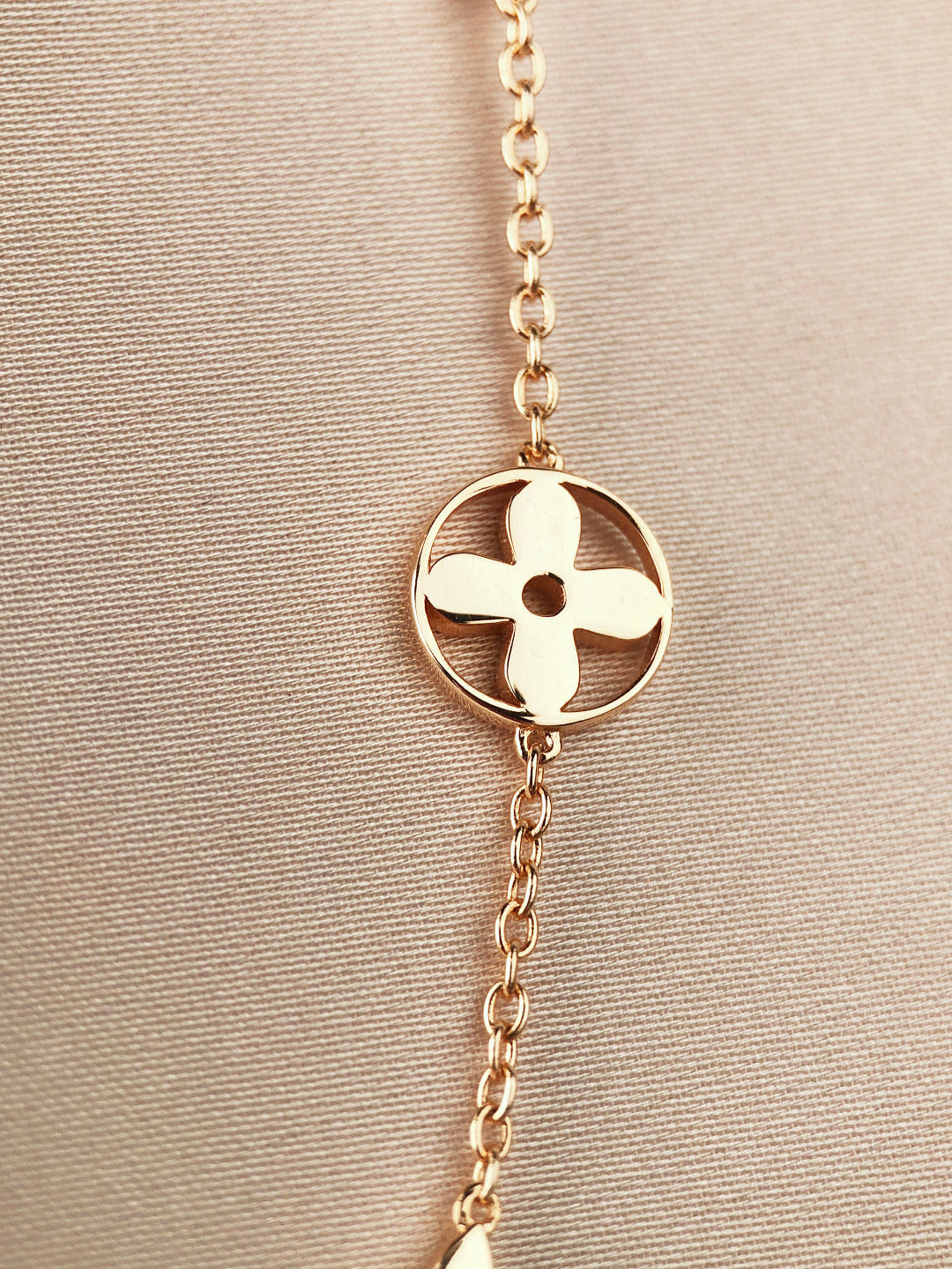 [Panda Jewelry]STAR AND SUN 7 MOTIFS GOLD BRACELET