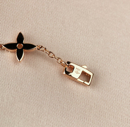 [Panda Jewelry]STAR AND SUN 7 MOTIFS GOLD BRACELET