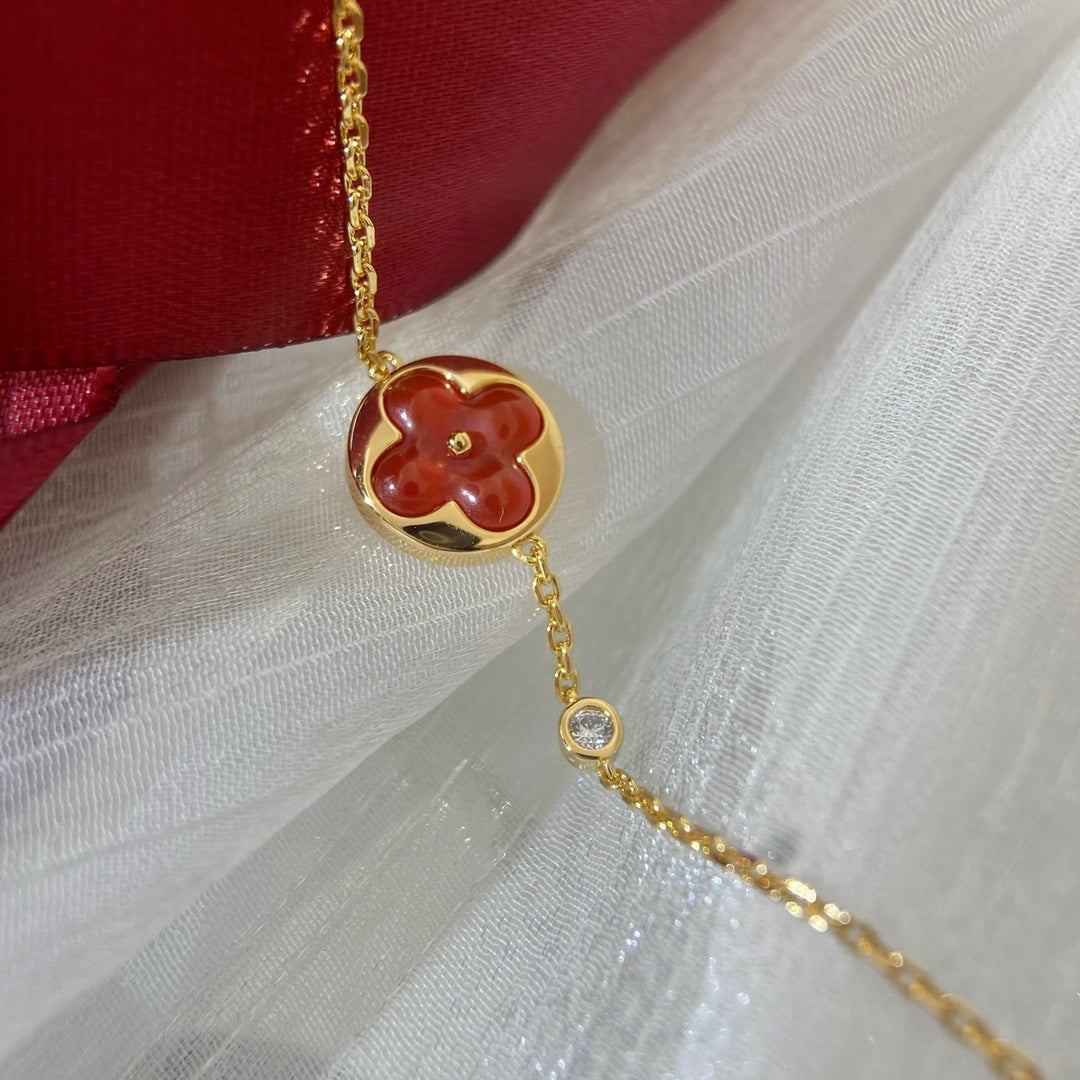 [Panda Jewelry]SUN PEDANT CARNELIAN BRACELET