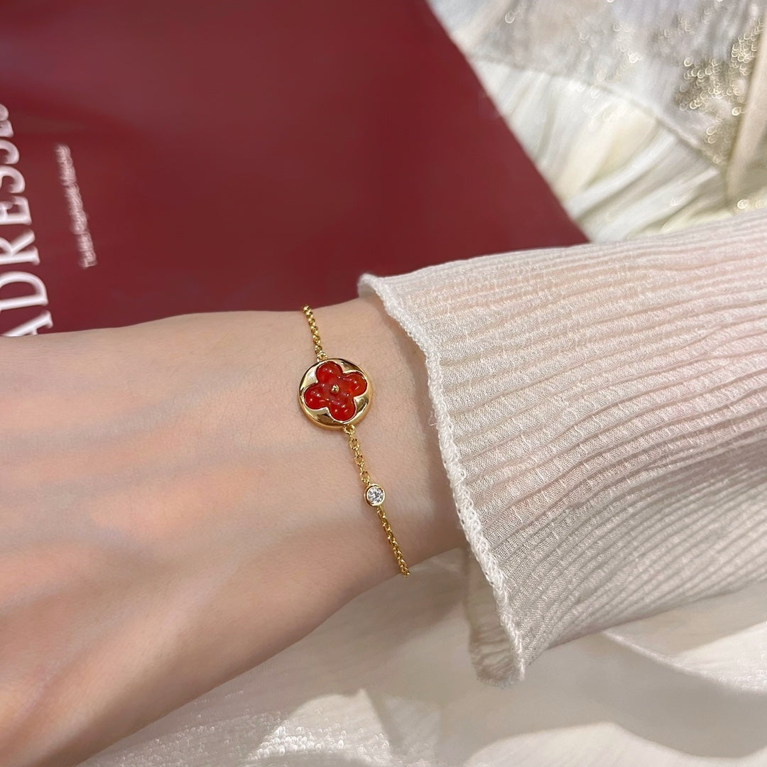 [Panda Jewelry]SUN PEDANT CARNELIAN BRACELET
