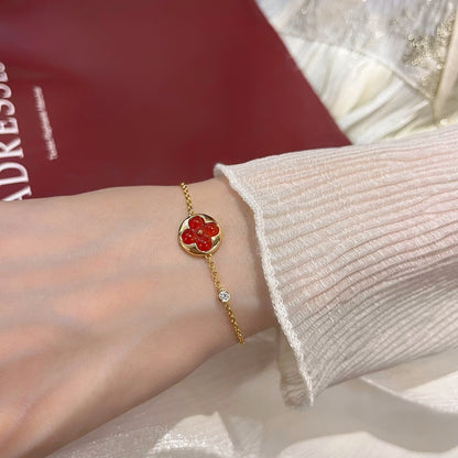[Panda Jewelry]SUN PEDANT CARNELIAN BRACELET