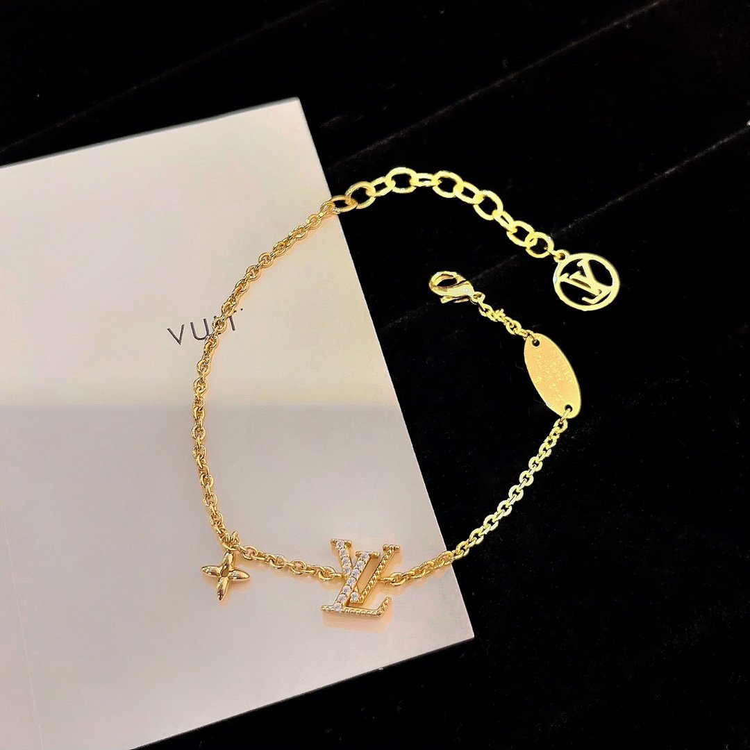 [Panda Jewelry]LOGO STAR MOTIF GOLD BRACELET