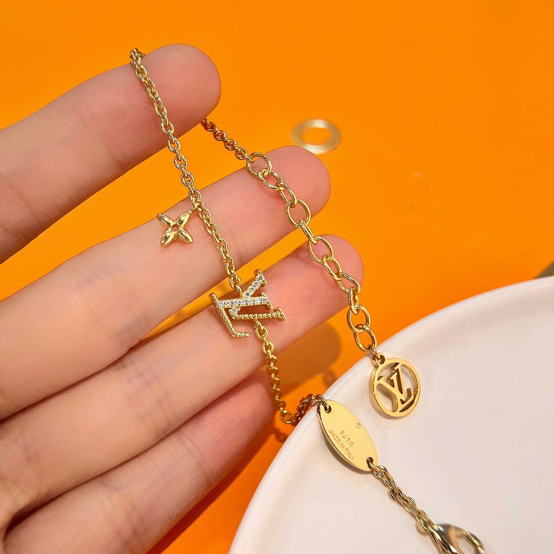 [Panda Jewelry]LOGO STAR MOTIF GOLD BRACELET
