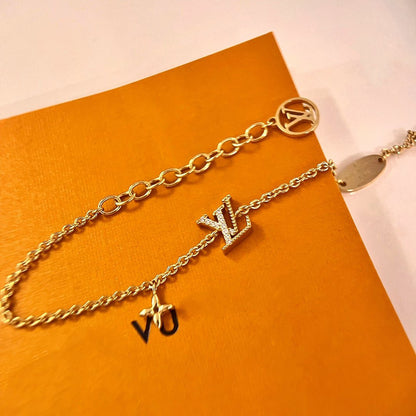 [Panda Jewelry]LOGO STAR MOTIF GOLD BRACELET