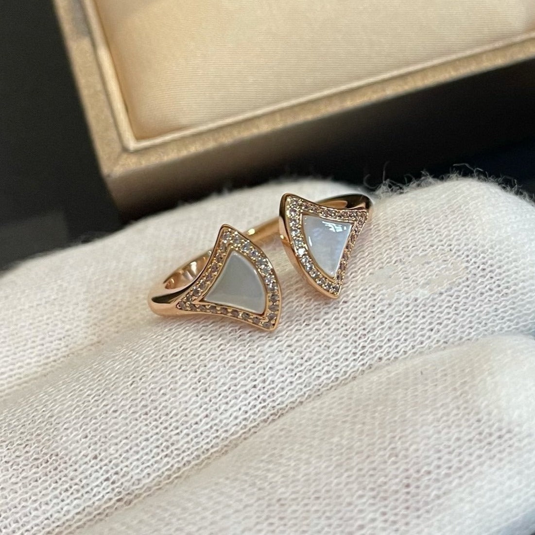 [Panda Jewelry]DREAM MOP DIAMOND OPEN RING