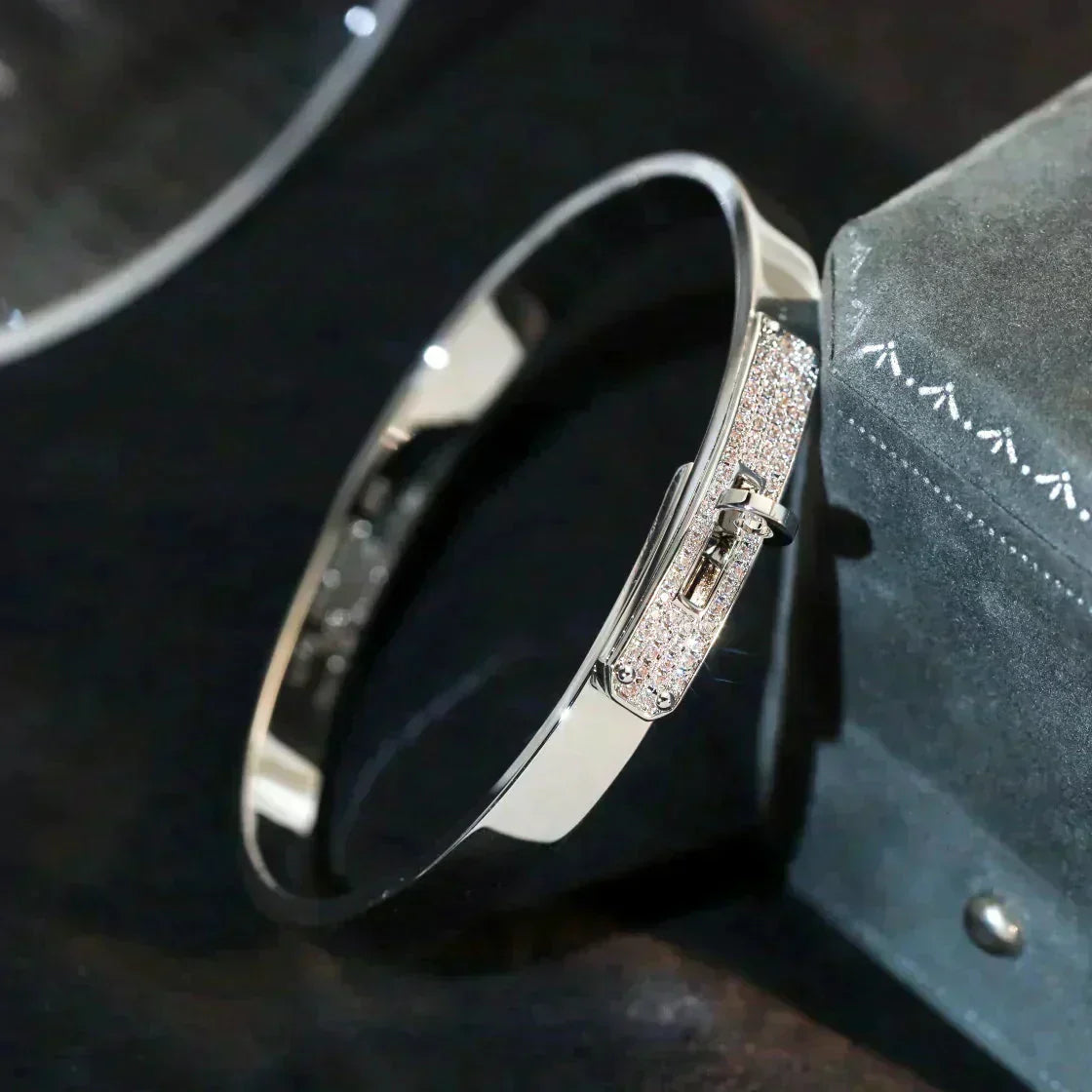 [Panda Jewelry]KELLY SILVER DIAMOND BRACELET