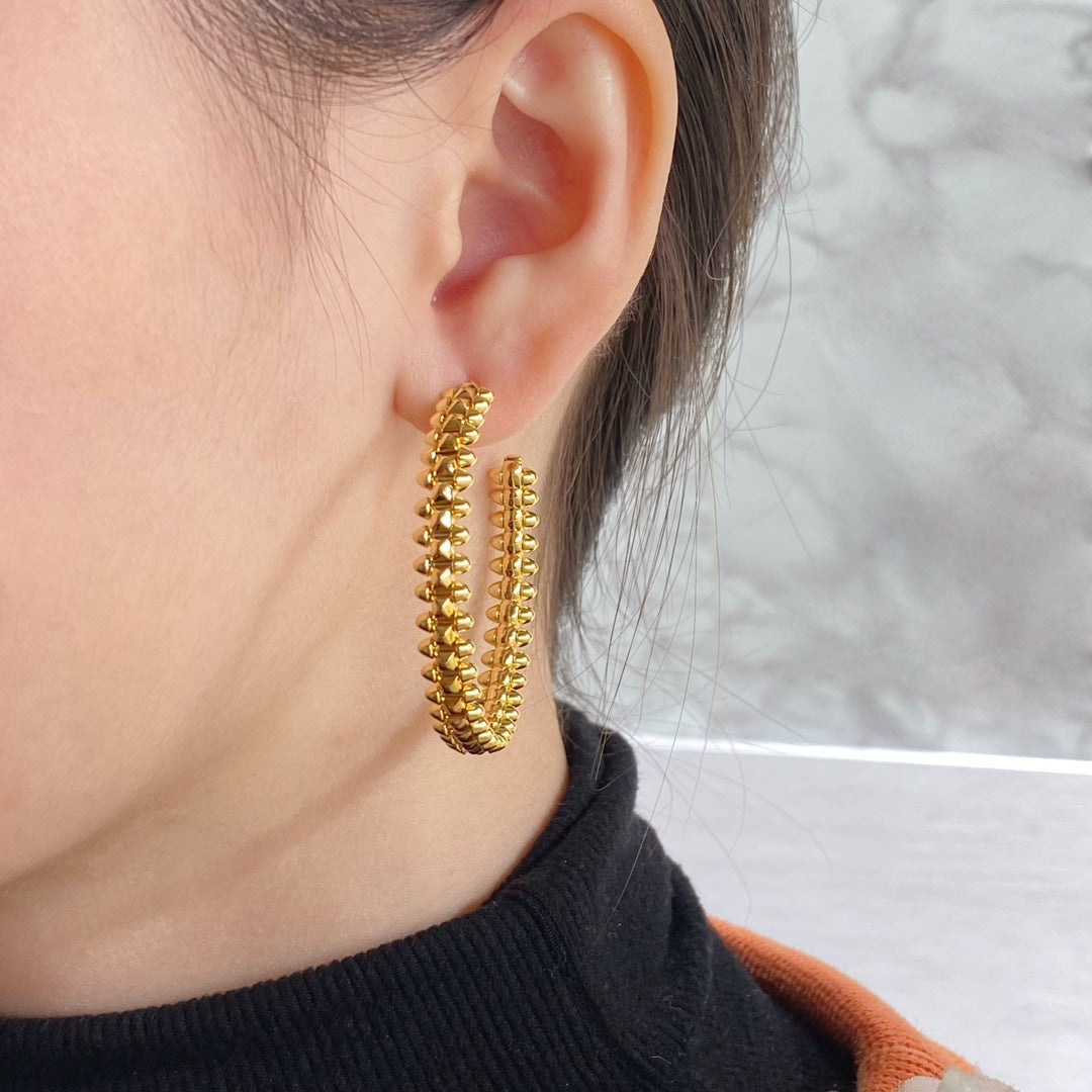 [Panda Jewelry]CLASH HOOP EARRINGS