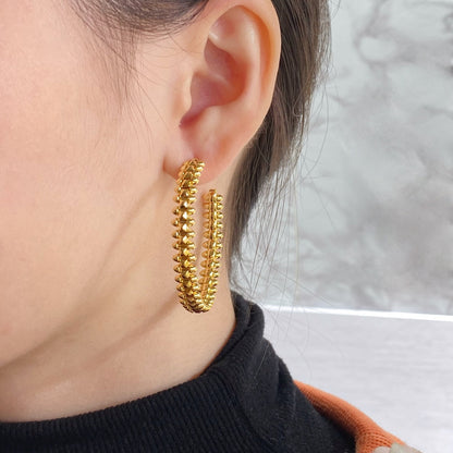 [Panda Jewelry]CLASH HOOP EARRINGS