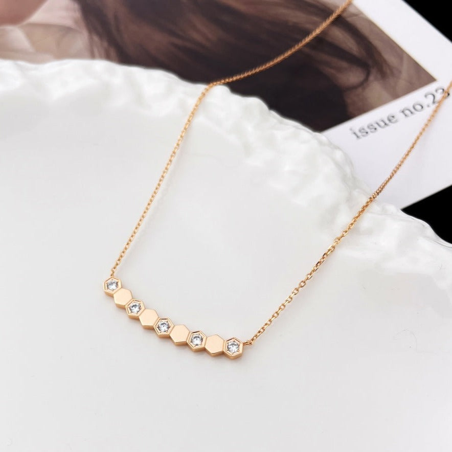 [Panda Jewelry]BEE MY LOVE DIAMOND NECKLACE